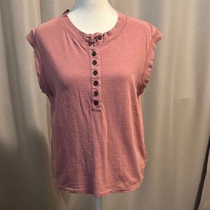 Madewell Dusty Rose Short Sleeve Top